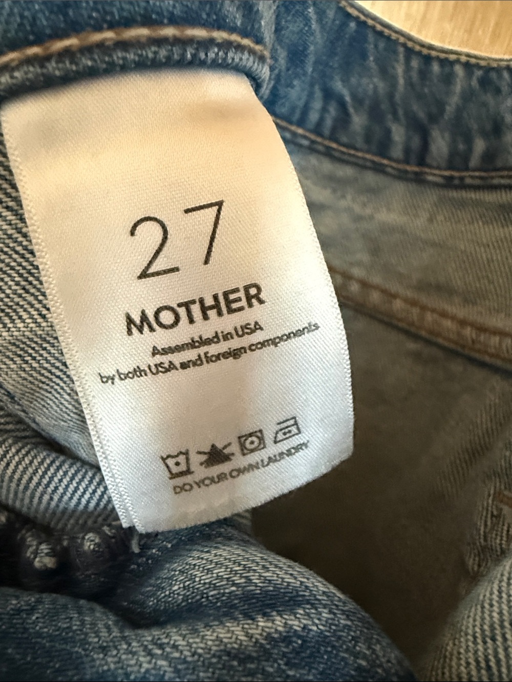 MOTHER Denim Jeana The Patch Maven Heel in Love Triangle Size 27 - Picture 8 of 16